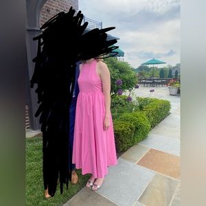 Pink midi halter dress